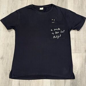 Zara Girls Black T-shirt Size 13-14